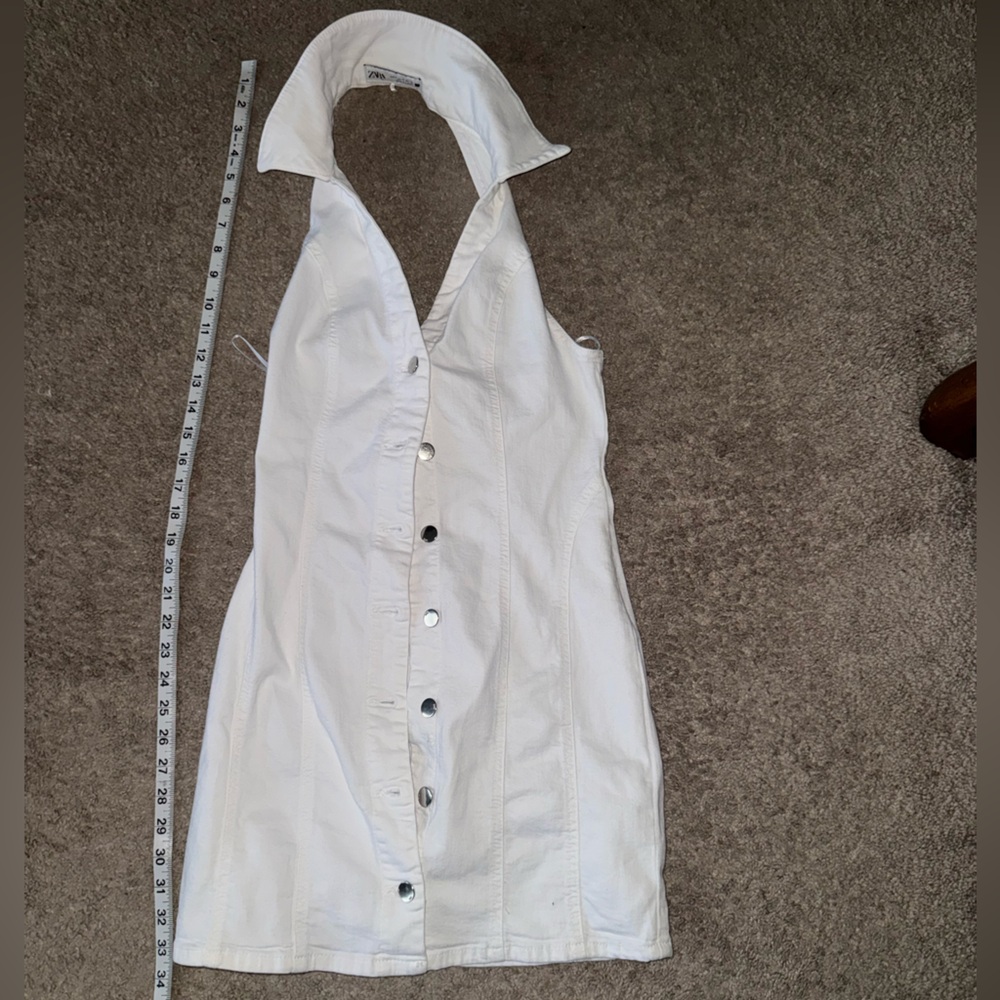 Zara White Backless Dress